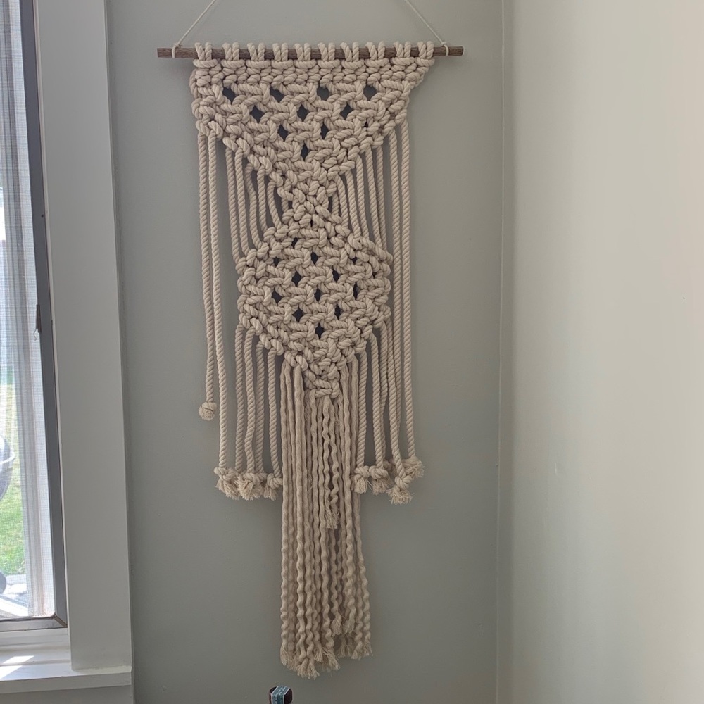 Urban outfitters cotton mango wood boho Macramé